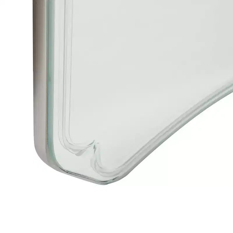Miroir Boulon rond 35,5"x35,5" à cadre en fer : Style moderne, aucun assemblage requis, montage mural