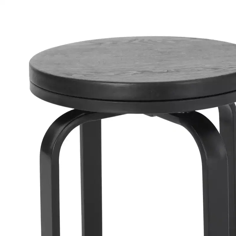 Tabourets de comptoir pivotants sans dossier de 61,6 cm en fer industriel moderne