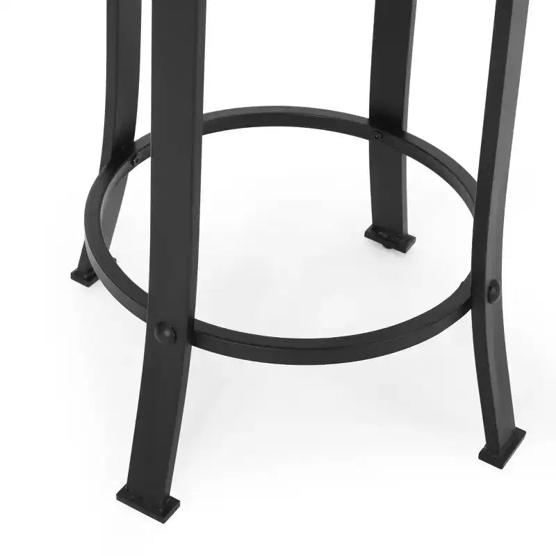 Tabourets de comptoir pivotants sans dossier de 61,6 cm en fer industriel moderne