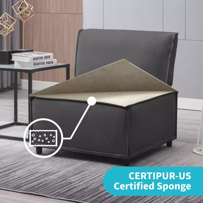 Canapé modulaire sectionnel en U ou en L avec pouf, grand canapé-lit moderne convertible et réversible