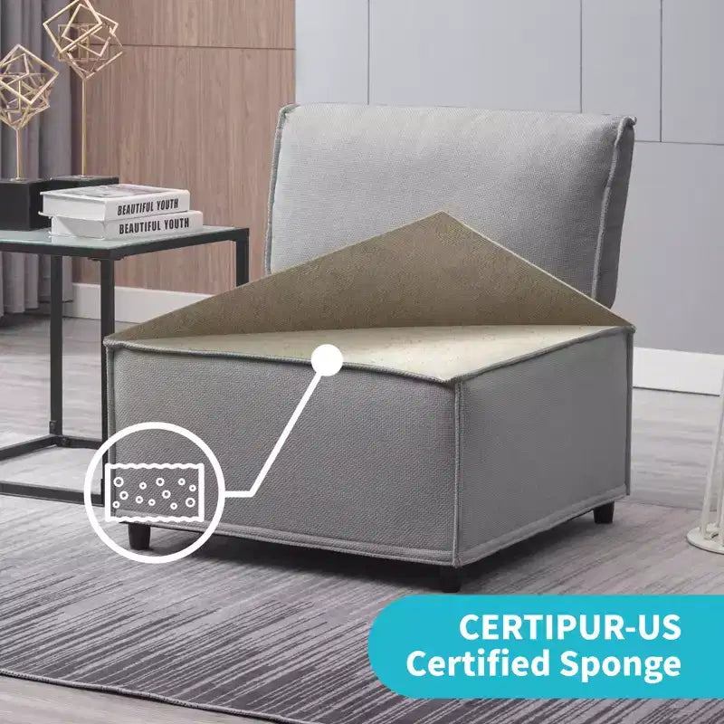 Canapé modulaire sectionnel en U ou en L avec pouf, grand canapé-lit moderne convertible et réversible