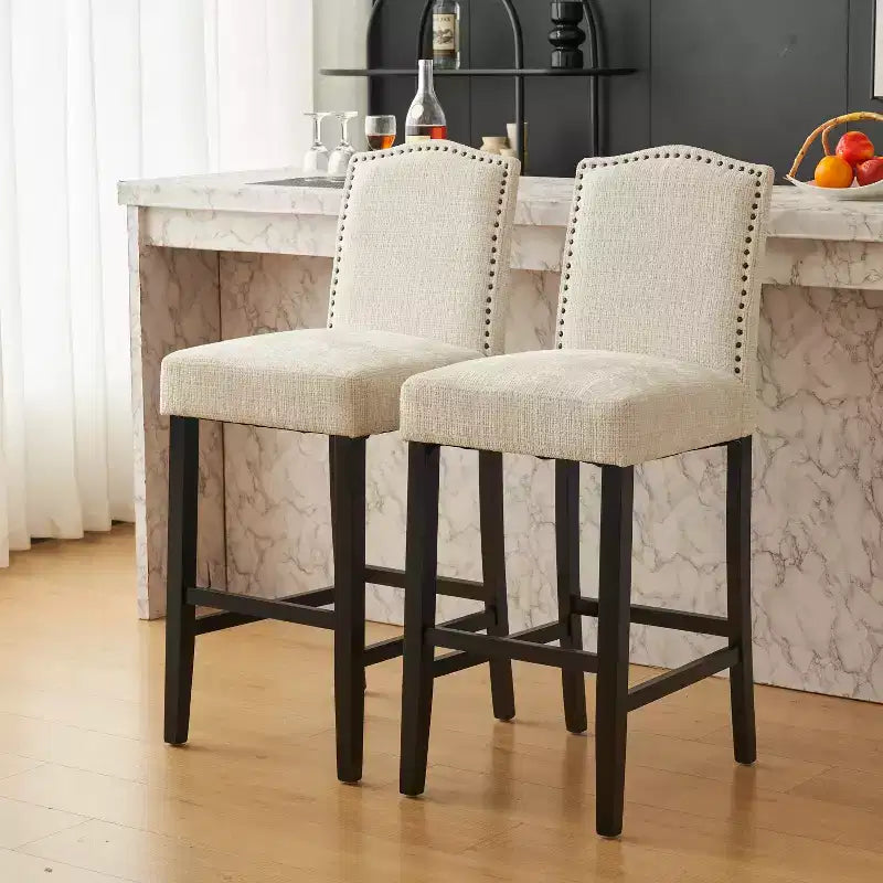 Tabouret de bar, tabouret de comptoir, chaise de salle à manger, tabouret de cuisine, revêtement en cuir PU