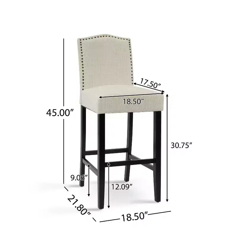 Tabouret de bar, tabouret de comptoir, chaise de salle à manger, tabouret de cuisine, revêtement en cuir PU