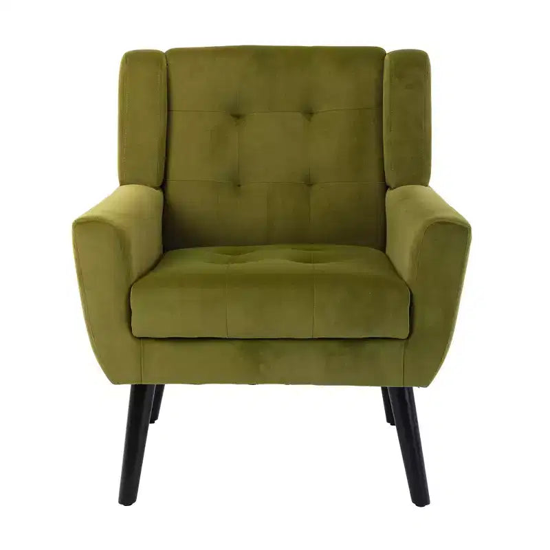 Fauteuils d'appoint pour chambre à coucher, fauteuil d'appoint ergonomique moderne en cuir souple pour salon, avec pieds noirs pour intérieur.