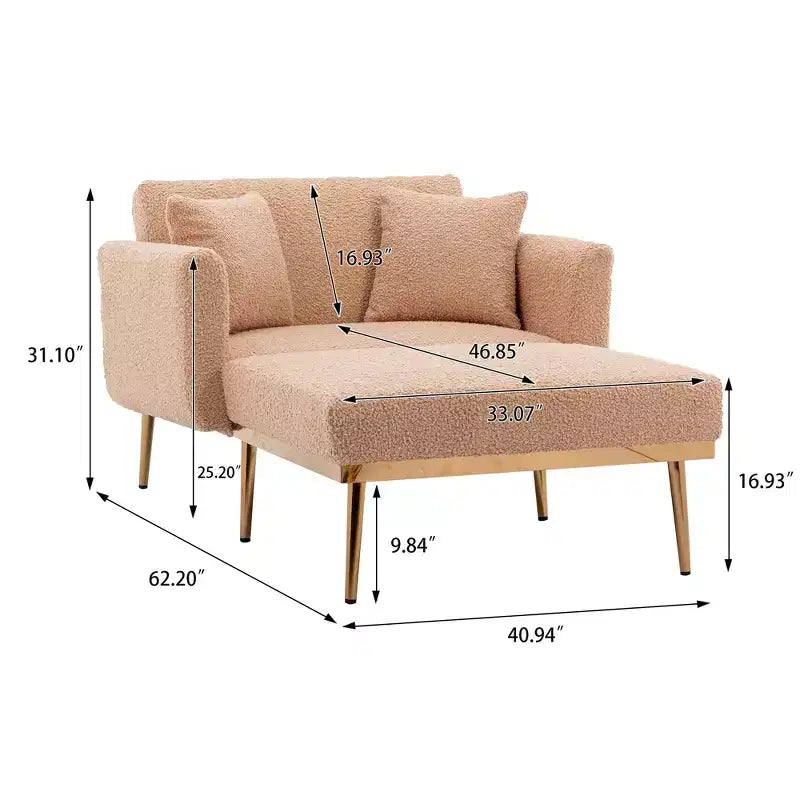 Fauteuil d'appoint moderne, chaise longue de style classique et tendance pour salon et chambre d'hôtel