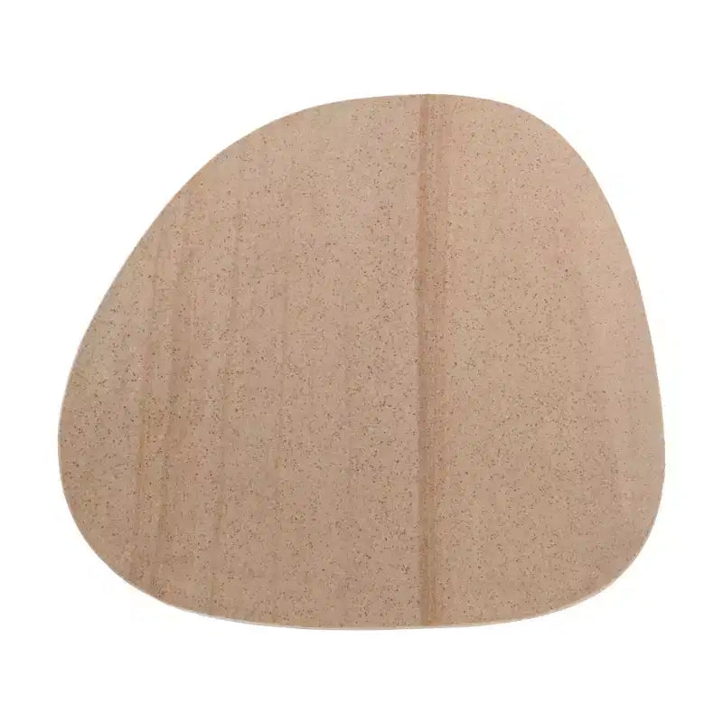 Table d'appoint piédestal en aluminium coulé argenté et beige et marbre de 22 po