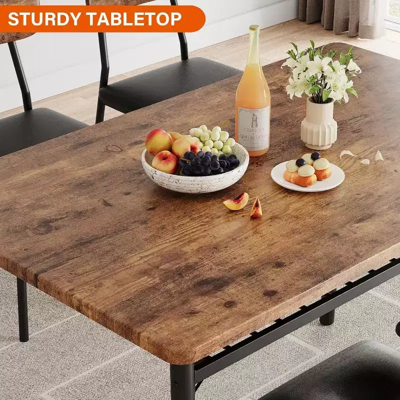 Ensemble de salle à manger 3 pièces pour 2 personnes avec table carrée, étagère de rangement, cadre métallique et chaises rembourrées, parfait pour les petits espaces, les appartements et les cuisines.