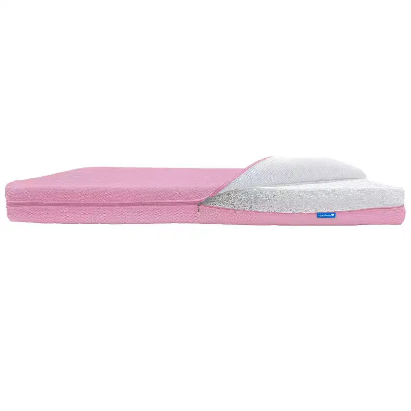 Matelas 2 étapes pour bébé et tout-petit en rose