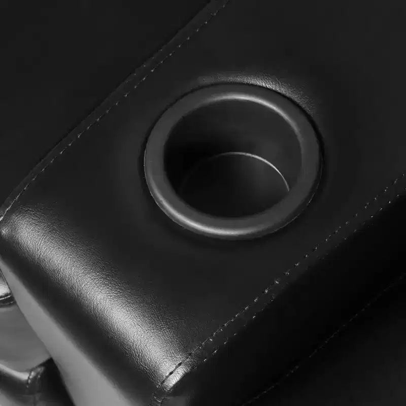 Canapé inclinable 3 places de cinéma maison avec porte-gobelets intégrés - Noir