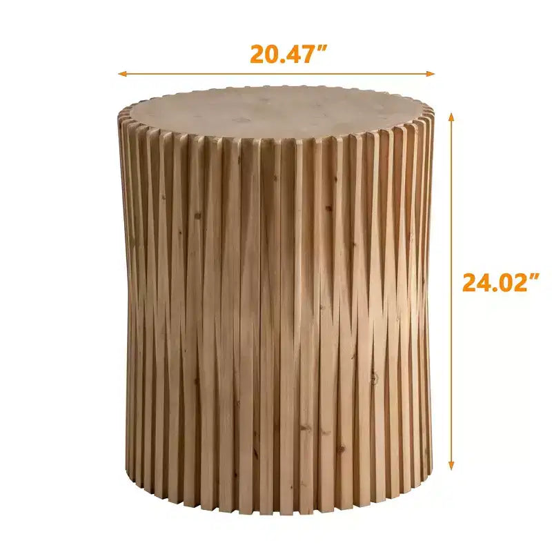 Tables basses et tables d'appoint cylindriques avec motif de fût texturé Styles Mid-Century Modern, Industriel, Brutaliste 16 ou 24H