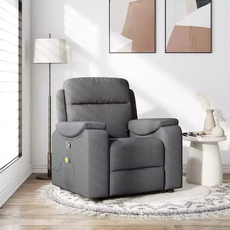 Fauteuil inclinable de massage gris foncé
