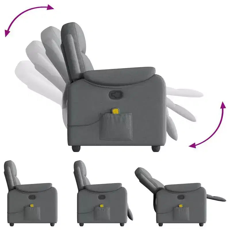 Fauteuil inclinable de massage gris foncé