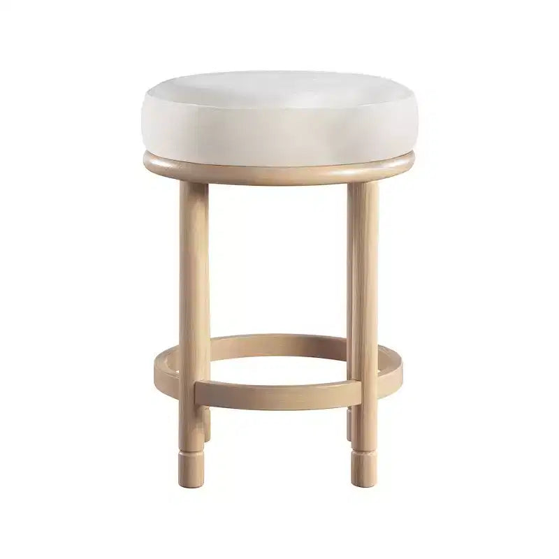 Tabouret de comptoir en velours crème