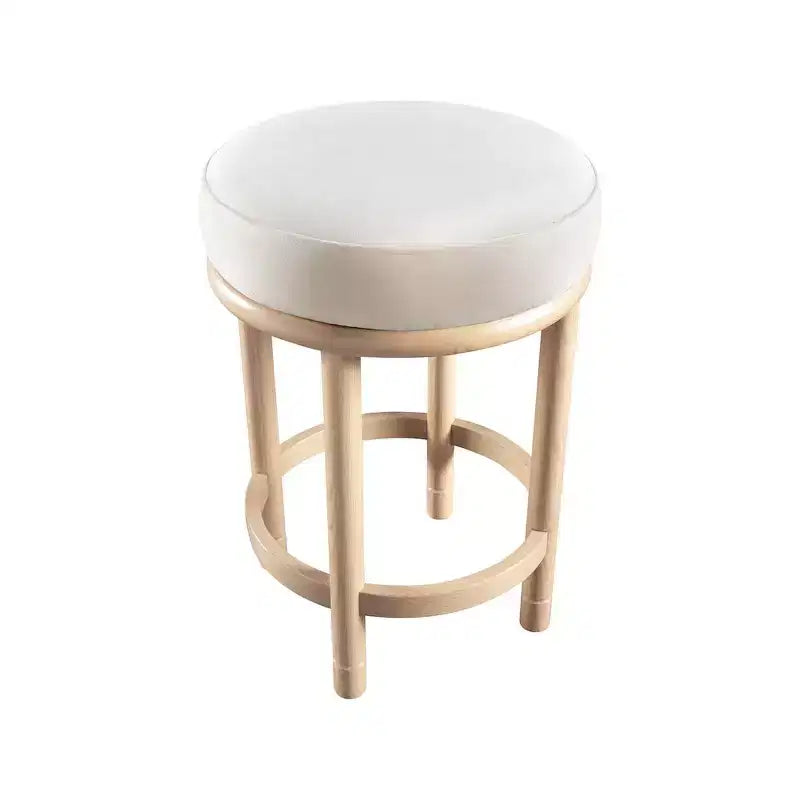 Tabouret de comptoir en velours crème