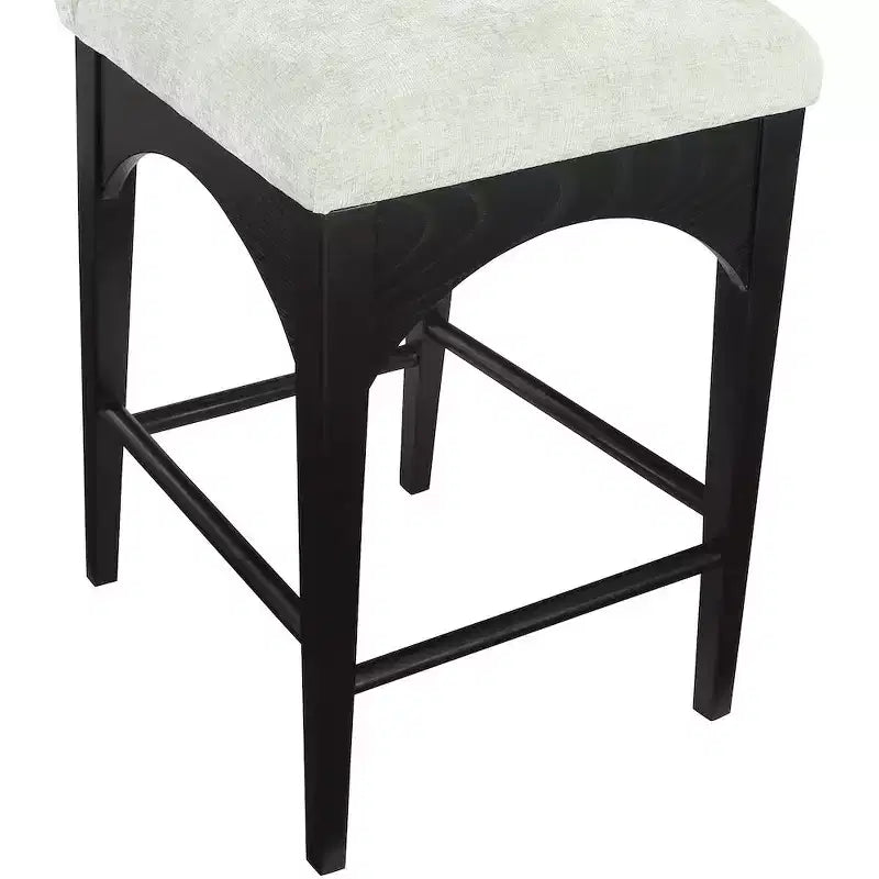 Tabouret en Tissu Chenille Menthe