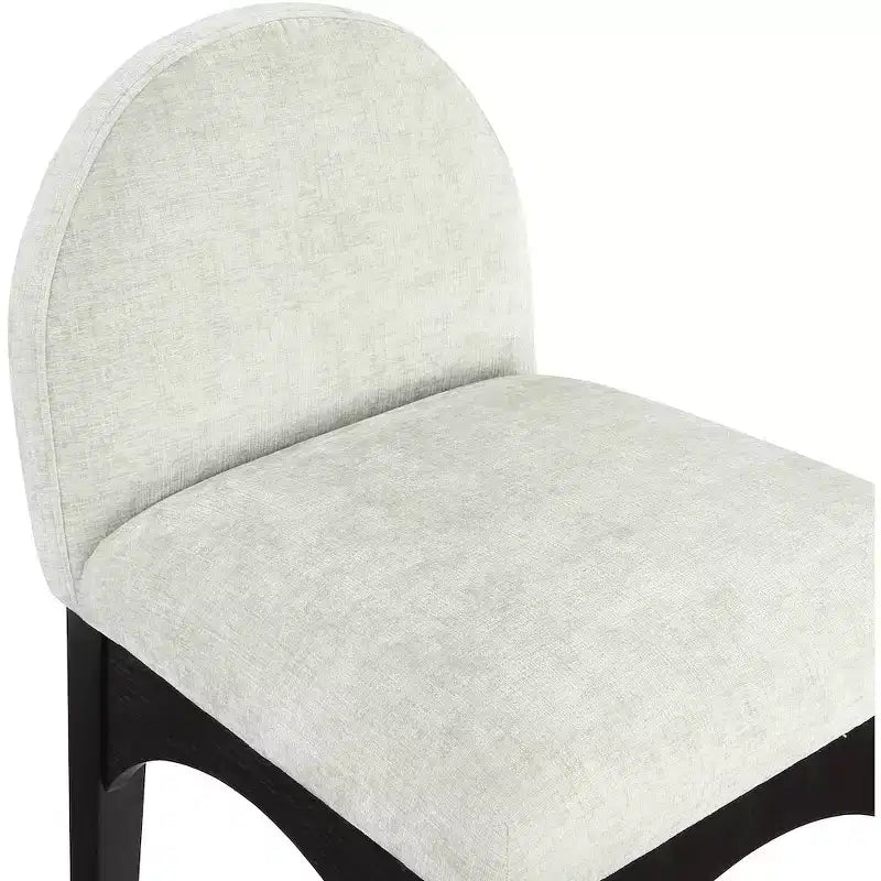 Tabouret en Tissu Chenille Menthe