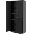 71 Tall Metal Storage Cabinet with Doors & 4 Adjustable Shelves,Heavy Duty Lockable Cabinet