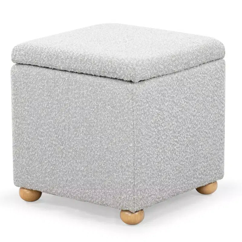 Pouffe de rangement Becka Square Boucle