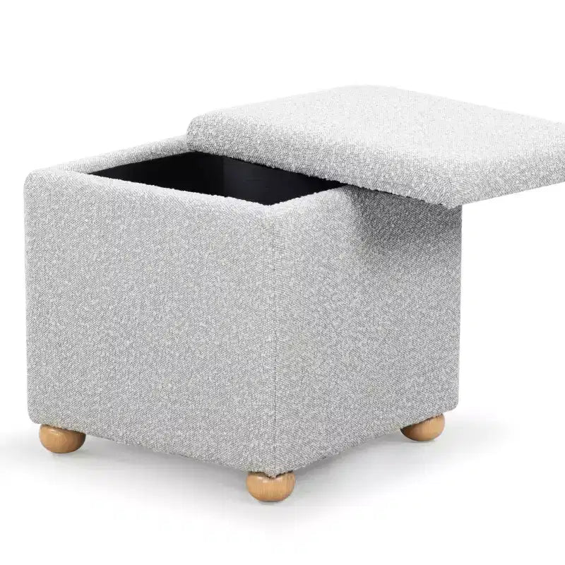 Pouffe de rangement Becka Square Boucle