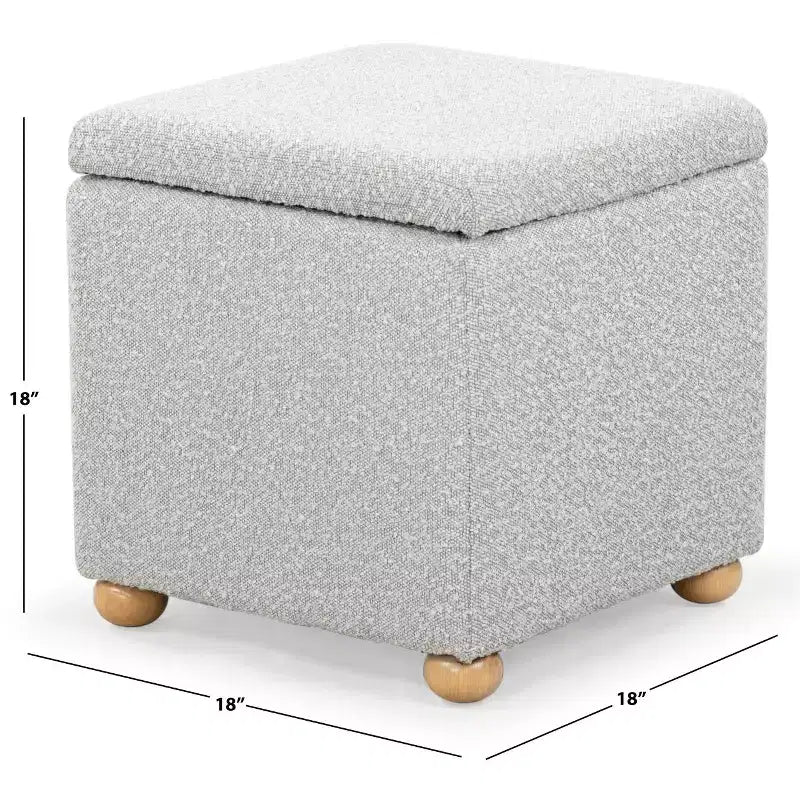 Pouffe de rangement Becka Square Boucle