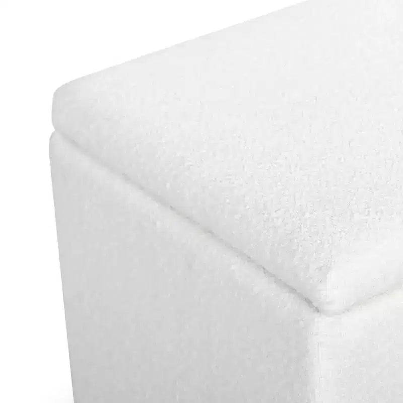 Pouffe de rangement Becka Square Boucle