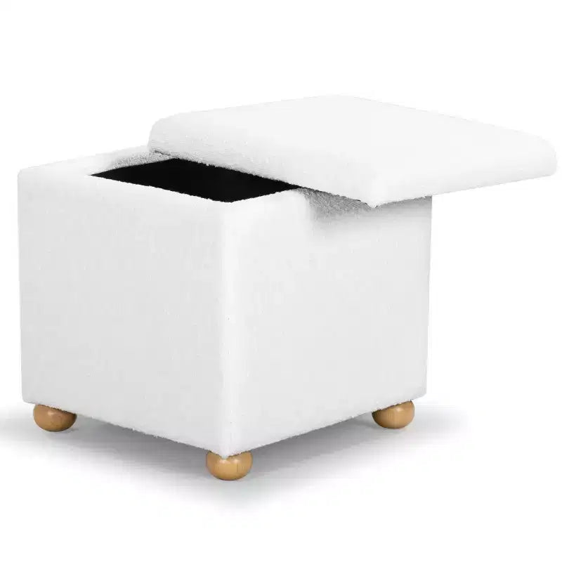 Pouffe de rangement Becka Square Boucle