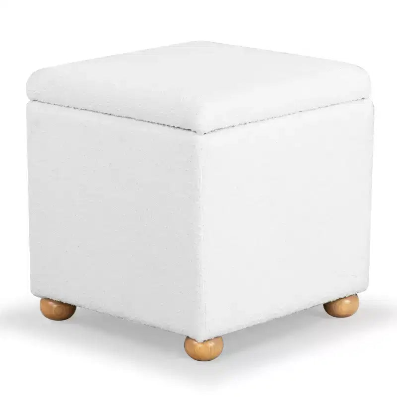Pouffe de rangement Becka Square Boucle