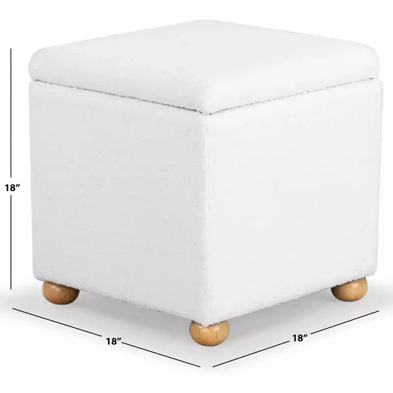 Pouffe de rangement Becka Square Boucle