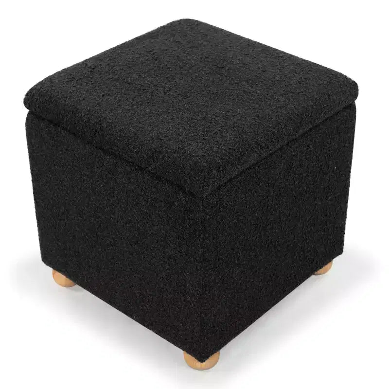 Pouffe de rangement Becka Square Boucle