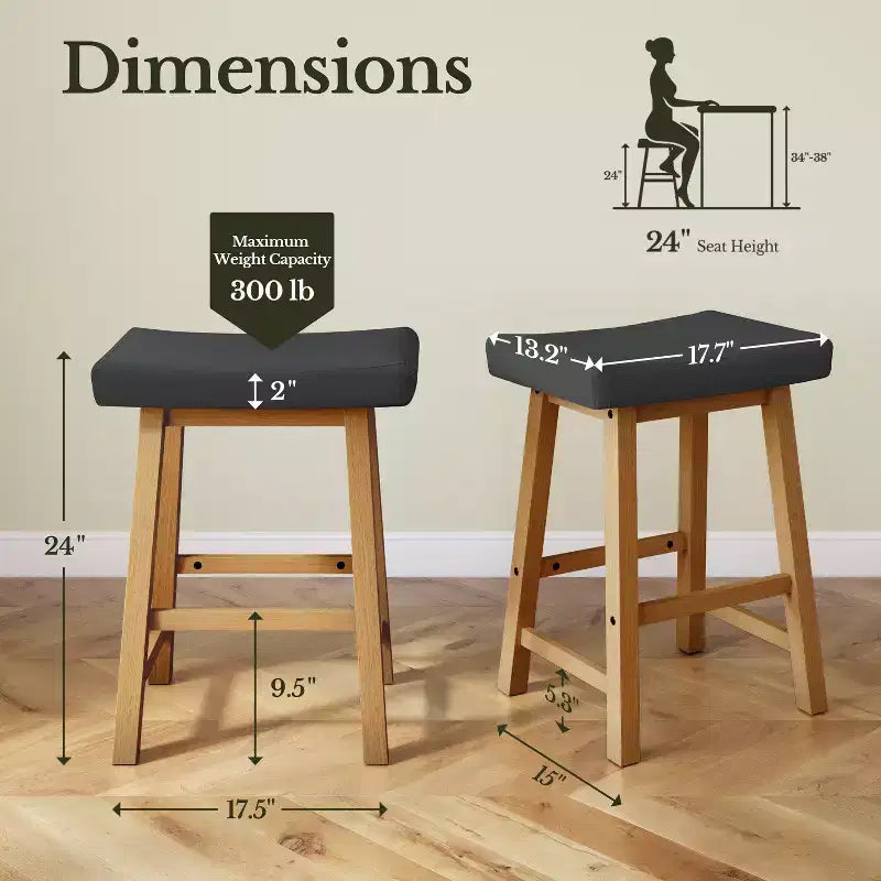 Tabourets de bar rembourrés hauteur comptoir pour cuisine salle à manger