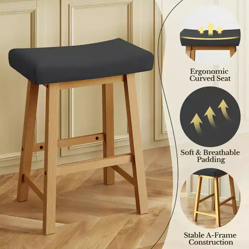 Tabourets de bar rembourrés hauteur comptoir pour cuisine salle à manger