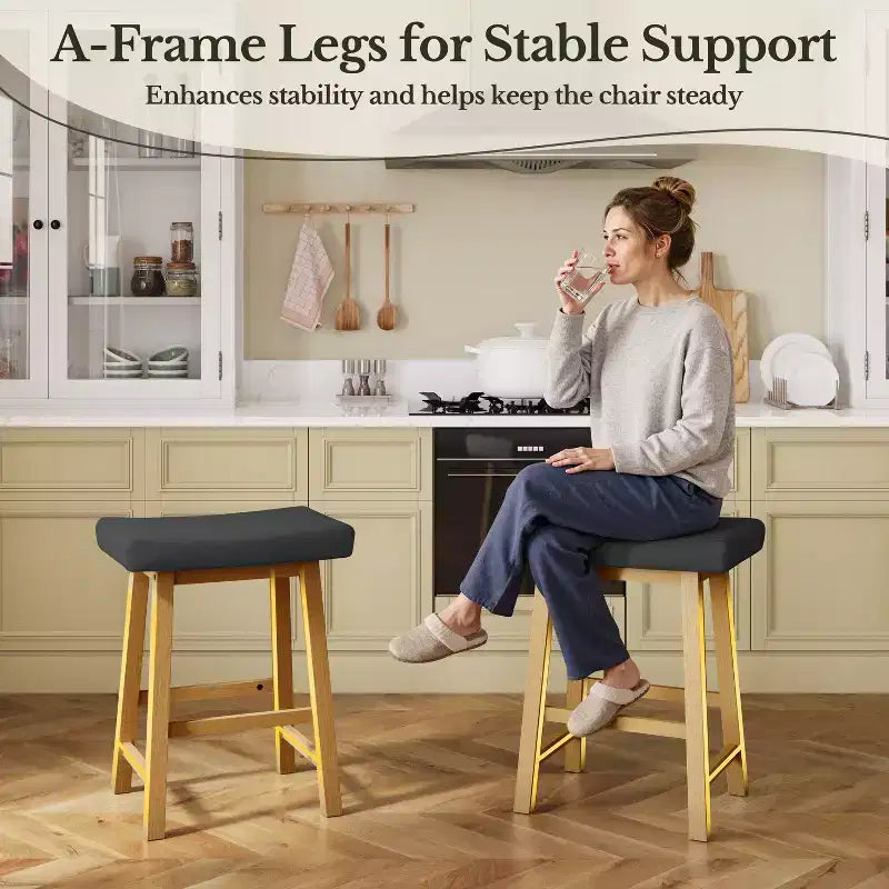 Tabourets de bar rembourrés hauteur comptoir pour cuisine salle à manger