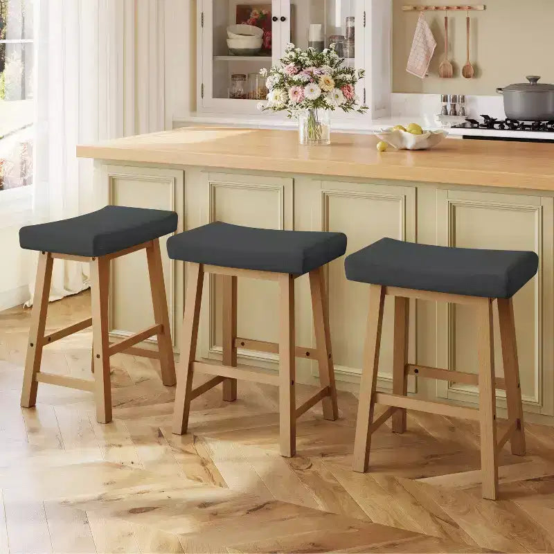 Tabourets de bar rembourrés hauteur comptoir pour cuisine salle à manger