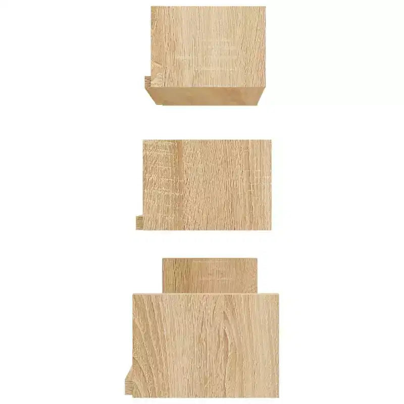Étagère murale en bois composite noir, grande