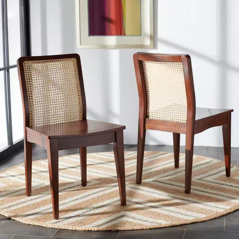 Chaise de salle à manger en rotin (lot de 2)