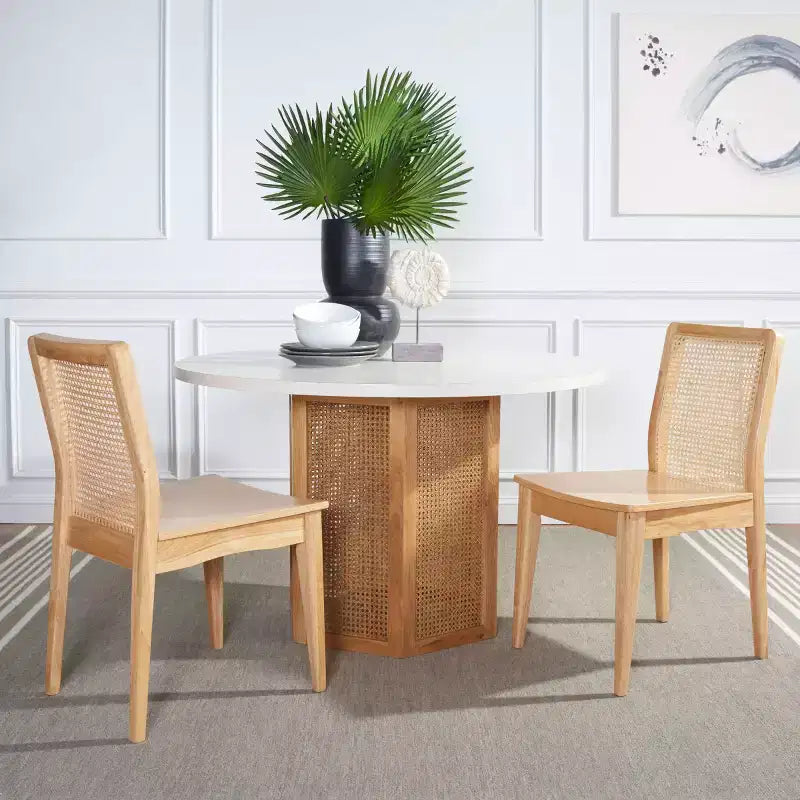 Chaise de salle à manger en rotin (lot de 2)