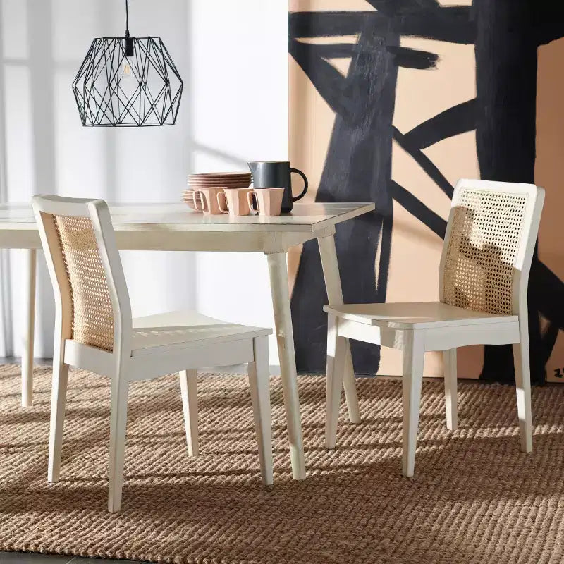 Chaise de salle à manger en rotin (lot de 2)
