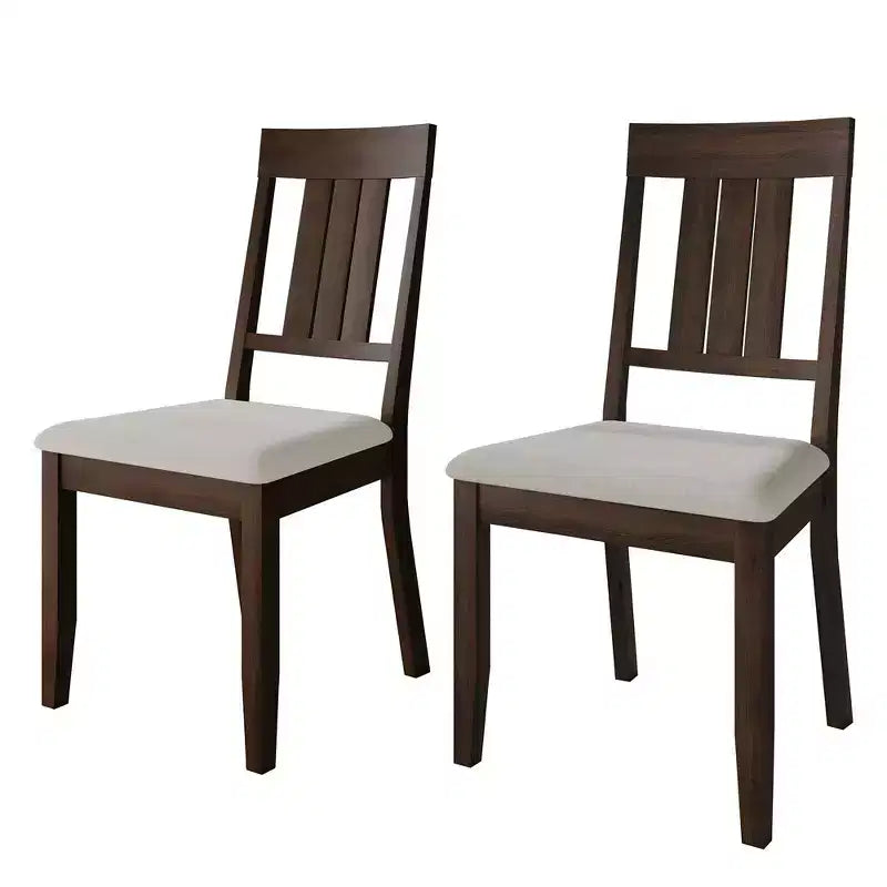 Chaise de salle à manger en bois avec revêtement gris chaud