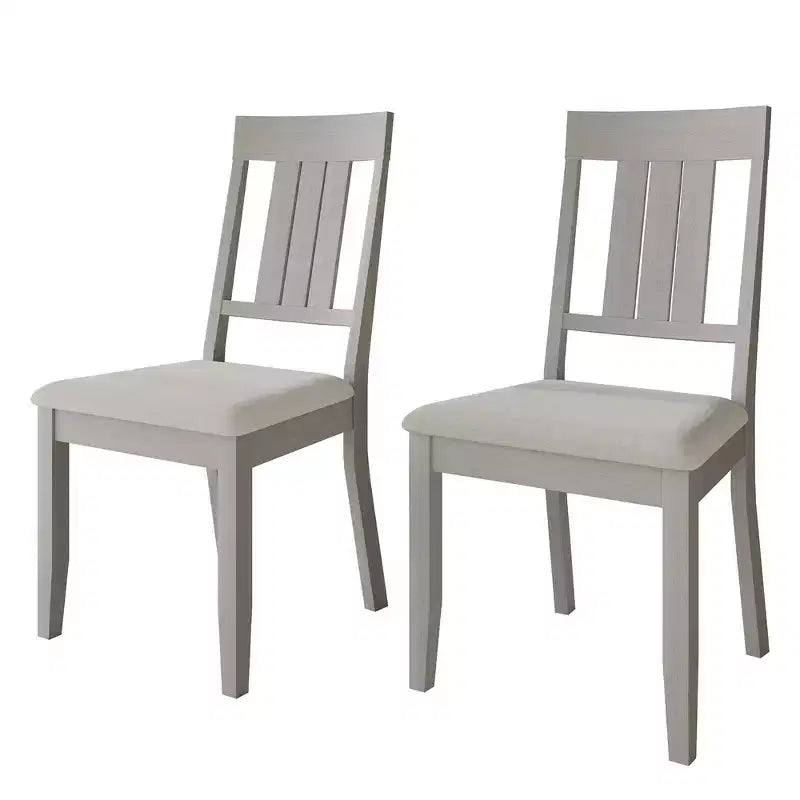 Chaise de salle à manger en bois avec revêtement gris chaud