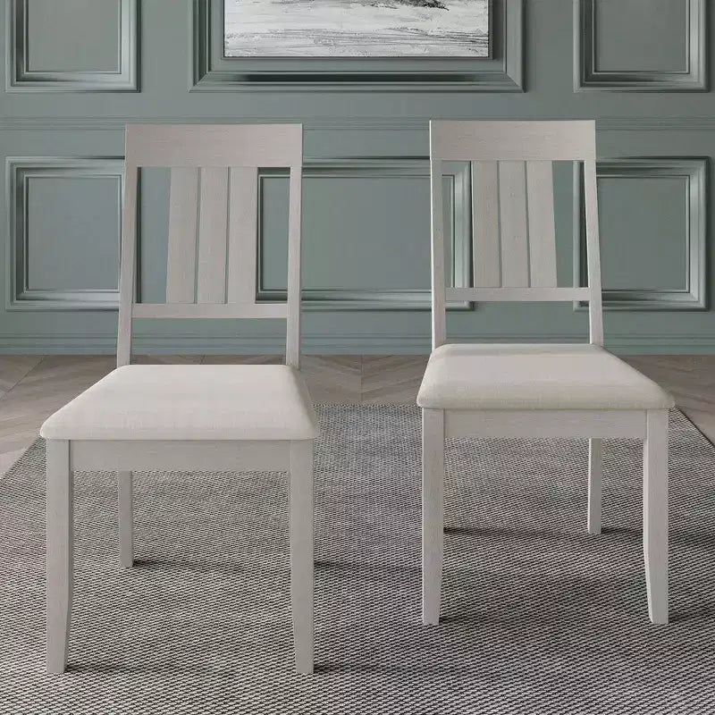 Chaise de salle à manger en bois avec revêtement gris chaud