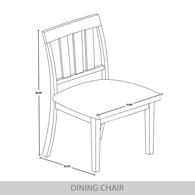 Chaise de salle à manger en bois avec revêtement gris chaud