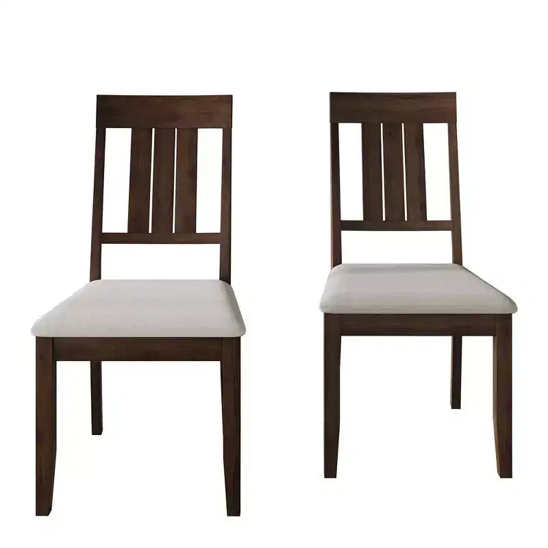 Chaise de salle à manger en bois avec revêtement gris chaud