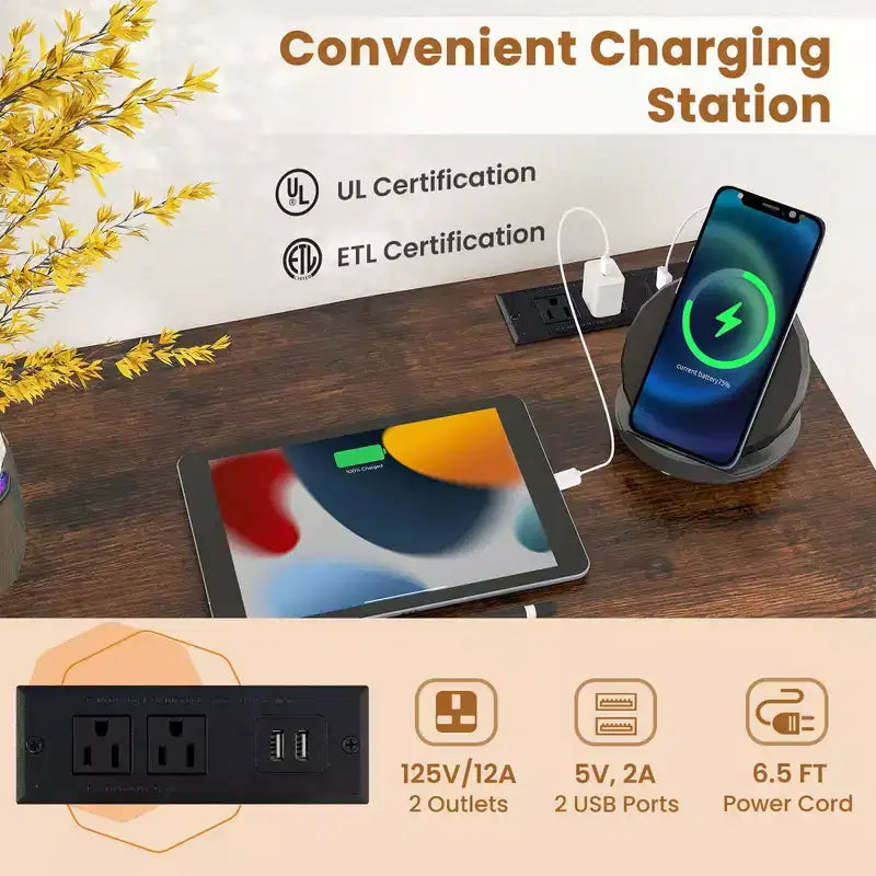 Table de salle de réunion avec station de charge et support de casque Cadre métallique Blanc