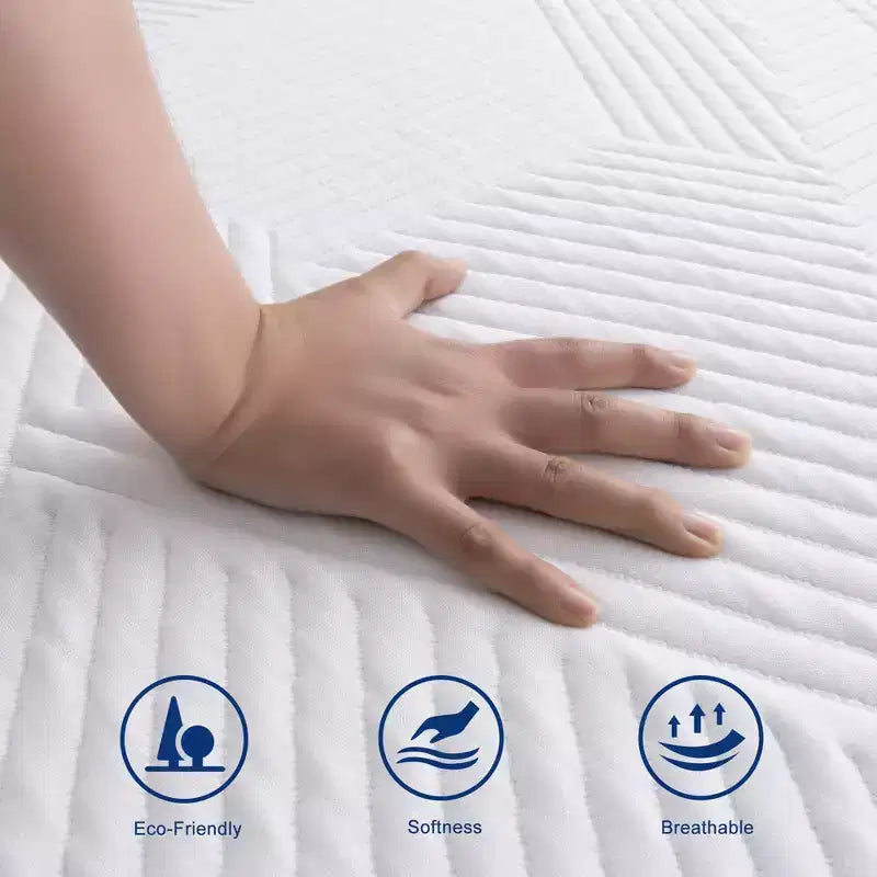 Matelas en mousse à mémoire de forme, matelas de 25 cm en boîte avec gel rafraîchissant, soulagement de la pression avec soutien ferme et moyen