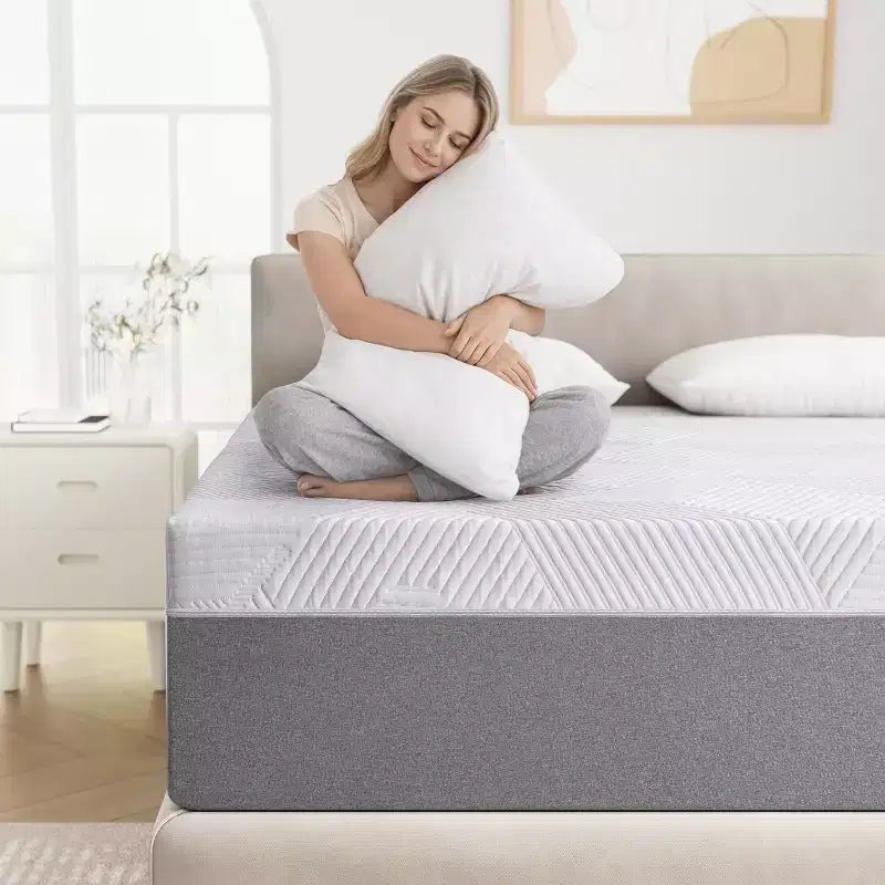 Matelas en mousse à mémoire de forme, matelas de 25 cm en boîte avec gel rafraîchissant, soulagement de la pression avec soutien ferme et moyen